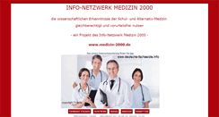 Desktop Screenshot of medizin-2000.de